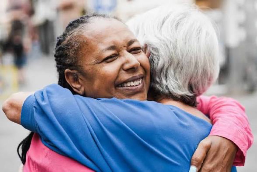 An embrace of support